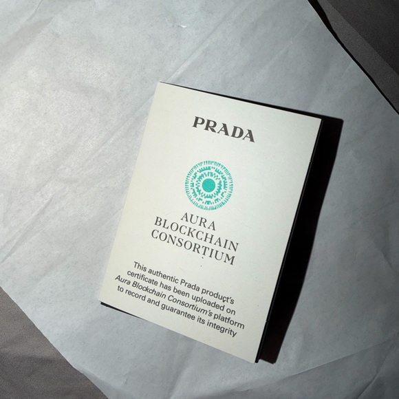 Prada Pink and Gold Geometric Hair Scrunchie - Picture 2 of 3